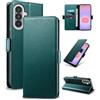 Yunubeyii Cover Libro per Samsung Galaxy A37,Verde | Blocco RFID,Luxury PU Pelle,Portafoglio,Card Holder,Magnetic Phone Custodia,Kickstand,Protettiva,Antiurto