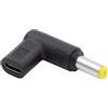 cablecc USB 3.1 tipo C femmina USB-C a DC 12 V 5,5 x 2,5 mm maschio angolare 90 gradi adattatore PD emulatore trigger