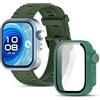 CHULN Cinturino per Huawei Watch Fit 4 Pro, Regolabile Silicone Cinturino di Ricambio + Cover Protettiva Telaio Rigida PC per Huawei Watch Fit 4 Pro per Uomo e Donna.(No host)