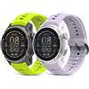 CHULN 2 Pezzis Silicone Cinturino per Coros Apex 4 42mm/Pace 4/Pace 3/Pace Pro/Apex 2 Pro/Apex Pro/Apex 42mm/Apex 46mm, 22mm Regolabile Sportiva Cinturino di Ricambio per Smartwatch.