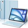 IVEOPPE Tastiera iPad Air 11 (M3 2025/M2 2024), Cover Tastiera Retroilluminazione Italiano QWERTY Bluetooth Staccabile iPad Air 11 Pollici 2024/2025, Blu cielo