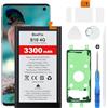 Beefix Batteria per Samsung Galaxy S10 4G SM-G973F/DS, 3300 mAh, batteria di ricambio ad alta capacità, compatibile con EB-BG973ABU, con strumento di riparazione