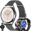 SGDDFIT Smartwatch da donna con funzione telefono, orologio sportivo HD da 1,27, con chiamate Bluetooth, orologio fitness con monitor della frequenza cardiaca, contapassi, IP68, impermeabile, per iOS Android