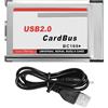 Micvtve PCMCIA a USB 2.0 CardBus Dual 2 Porte 480M Scheda Adattatore per Laptop PC Computer