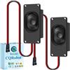 CQRobot Miniature Loudspeaker 3 Watt 8 Ohm Passive Enclosed Audio/Woofer Speaker Compatible with Arduino Board. 2.54mm Dupont Interface, for a Variety of Small DIY Electronic Projects.