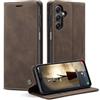 Monweicz Cover Compatibile con Samsung Galaxy A34, Custodia Portafoglio con Slot per Scheda, Protezione Completa Premium in Pelle PU, Flip Libro Magnetica Samsung Galaxy A34, Caffè
