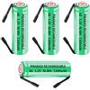PIRABADI 4 pile ricaricabili 1,2 V NI-MH AA LR06 1300 mAh con linguetta a saldare