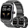 SGDDFIT AMOLED Ultrathin Smartwatch da uomo, 2,01, con funzione telefono, impermeabile 5 ATM, orologio sportivo con chiamate Bluetooth, orologio fitness con monitor del sonno, Smart Watch per iOS