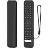Generic Custodia protettiva in silicone per telecomando TCL RC716/RC833, antiurto, antipolvere, custodia protettiva con cordino (nero)