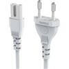 Ancable Cavo di alimentazione Euro 2M - C7 per TV e console, certificato VDE, spina di alimentazione su presa Euro 8, compatibile con PS4 PS5 Sony LG Philips Panasonic Blu-Ray Radio - Bianco