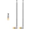 CHUNCHEN 2 Pezzi Antenna Radio FM AM Telescopica 6 Sezioni 49.5CM/19.49Pollici Antenna Telescopica Portatile di Ricambio per Radio per TV Radio AM FM Ricevitore Stereo