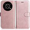 DENDICO Cover per Honor Magic 4 Lite/Honor X9 / Honor X30, Premium Portafoglio PU Custodia in PU Pelle, Flip Libro TPU Bumper Caso per Honor Magic 4 Lite/Honor X9 / Honor X30, Rosa