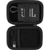 co2CREA Duro Viaggio Caso Copertina per JBL GO 5 / JBL GO 4 / JBL GO 3 / Go 3 Eco Speaker portatile waterproof（solo scatola） (Cassa nera)