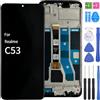 iYAiYO Schermo LCD Display Digitalizzatore Touch Screen Ricambio Compatibile con Realme C53 RMX3760 Schermo Completo con Cornice-Nero