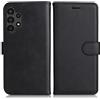 DENDICO Cover per Galaxy A13 4G, Premium Portafoglio PU Custodia in PU Pelle, Flip Libro TPU Bumper Caso per Samsung Galaxy A13 4G, Nero