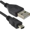 kenable Cavo USB 2.0 A Maschio a Mini-B 5 Pin per Fotocamere Digitali, Trasferimento Dati e Ricarica, Schermato 24AWG, Nero, 0,3m