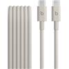Beats da USB-C a USB-C Cavo in tessuto intrecciato, ricarica rapida, resistente e antigroviglio, caricatore compatibile per dispositivi Apple e Android (1,5 m) - Grigio guizzo