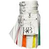 Kilts Boutique Rainbow Pride - Kilt multiuso da uomo, in cotone ibrido, cinghie in nylon, pieghe colorate, Nero , 32 inches / 81 cm