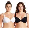 Curve Muse - Reggiseno imbottito con ferretto, per taglie forti - Rosso - 6C