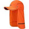 GADIEMKENSD Cappello da Lavoro ad Alta visibilità, Berretto da Baseball con Protezione per Il Collo, Cappello da Sole UPF50+, Cappellino da legionario per Giardinaggio, Arancione Fluorescente