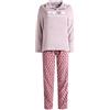 Infiore Pigiama Donna Invernale in Pile Stampa Cuori - Taglia L