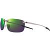 Revo Occhiali da sole Descend Z: Lenti Polarizzate Rimless con Aste in Acciaio Inossidabile, Montatura Shiny Gunmetal con Lenti Evergreen