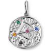 SINGULARU - Charm Organic Colors Zodiaco. Ottone con Finitura Placcata Rodio. Pendente con Motivo e Dettagli in Zirconi. Gioielli da Donna. Sagittario