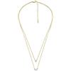Fossil Women's Stainless Steel with lobster clasp closure multi layered necklace