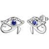 Aurora Tears Set di collana/orecchini/orecchini in argento Sterling 925 con ciondolo a forma di occhio egiziano, per uomini e donne, one size, Metallo, Zirconie sintetico