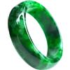 Generic Anello in giada birmana autentica e naturale, in giada verde secca, liscia e lucida, 20-21 mm, design classico, perfetto per regali, Misura unica, Giadeite verde secca, Nessuna pietra preziosa