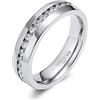 Zakk Anello Eternity da donna in titanio Anello dell'eternità anello per matrimonio promessa 4mm 6mm (6mm,63 (20.1))