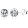 Candyfancy Piccoli orecchini a perno in argento Sterling 925 per donne e uomini, placcati in oro, con zirconia cubica rotonda, 3 mm, 4 mm, 5 mm, 5mm, Zirconia cubica, Zirconie sintetico
