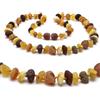 Baltic Secret Selected Baltic Amber Collana in ambra, collana di perle fatta a mano, pietra genuina, ambra baltica grezza, set regalo per uomini, madre, donne, collana in ambra di Baltic Secret, 37 CM, Gemma, Ambra