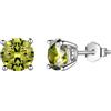 Aurora Tears Orecchini a perno con pietra portafortuna in argento Sterling 925, con pietra portafortuna per nascita, gioielli regalo per donne e uomini, DE0214, One size, Metallo, Zirconie sintetico