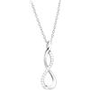 Sofia Milani - Collana da Donna in Argento 925 - Con Pietra Zircone - Ciondolo ad Infinito - 50311