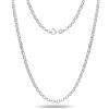 LeCalla Collana in argento Sterling 925 italiano, con catena rolò da 1,5 mm, 2 mm, 3 mm, per adolescenti, donne e uomini, con chiusura ad anello a molla (40, 45, 50, 61 cm), Length 20 Inches, Argento