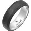 Kuzzoi Anello da uomo (5.5 mm) massiccio, realizzato a mano, in argento sterling 925, fede nuziale, anello di fidanzamento, anello dell'amicizia, unisex, da uomo, ossidato,