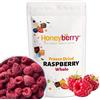 Honeyberry Lamponi Liofilizzati Interi 100g - Frutta Liofilizzata - Frutta Secca Liofilizzata - Lamponi Essiccati - Perfetti per Dolci, Decorazioni per Torte, Snack, Muesli & Dessert