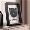 Generic Cornice portafoto con lettore CD con telecomando e schermo LED, Bluetooth 5.0/uscita AUX da 3,5 mm, cornice decorativa per casa, ufficio, galleria