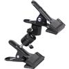 Nucelit Duty doppia testa rotante testa Reverse Mount per studio luci monitor supporta 2,3 kg peso regolabile Grip Streaming morsetto