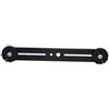Hoppipola Supporto doppio per fotocamera, in alluminio, con vite da 1/4, per flash e luce LED, regolabile, 4-18 cm, nero