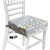 Taeku Cuscino Rialzo, Regolabile Lavabile Cuscino per Sedia Seggiolino Rialzo Booster Seat con 2 Sicurezza Fibbie per Tavolo da Pranzo (Pianeta Grigio)