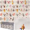 IBERIMARCAS Tappeto da gioco bambini 150×200×1,5 cm pieghevole reversibile atossico impermeabile antiscivolo palestra neonato tummy time bambini arco giochi neonato 0-3/3-6/6-9 mesi sviluppo sensoriale