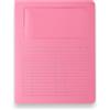 KORAT - Cartelle con Finestra a 3 Lembi 120 g - Confezione 50 Pezzi - Formato A4, Finestra PVC - Cartelline Resistenti Multicolore Made in Italy - 8 Colori per Archivio e Ufficio (Rosa)