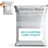 XRXYMQ 50 Pezzi Buste per Spedizioni Vinted 20x32 cm con Tasca Portadocumenti Sacchetti Postali Autoadesivi in Plastica per Vinted e Corrieri