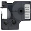 BROVACS - Nastro per etichette per DYMO D1 43622, 6 mm, scritta nera su fondo argento, confezione da 1, OPA2022