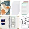 Hnogri Raccoglitore per bilancio con buste con cerniera, formato A6, per risparmiare denaro, per budget, in pelle PU, organizer per banconote, portafoglio floreale da donna.