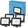 Garza - Pack 4 Focos esterno LED Basic 20W, 1740 lúmenes, luz fría 6500K, IP65, pequeño y ligero, ángulo 120º, instalación pared o techo, resistente lluvia y polvo, 3 años garantía