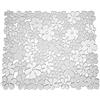 InterDesign iDesign Blumz Tappetino lavello, Tappetino proteggi lavandino di misura standard in plastica PVC, trasparente