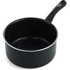 GreenChef Diamond Pentola in Ceramica Antiaderente da 20 cm/ 3,1 litri, Senza PFAS, Induzione, Adatta al forno fino a 160˚C, Lavabile in Lavastoviglie, Nero